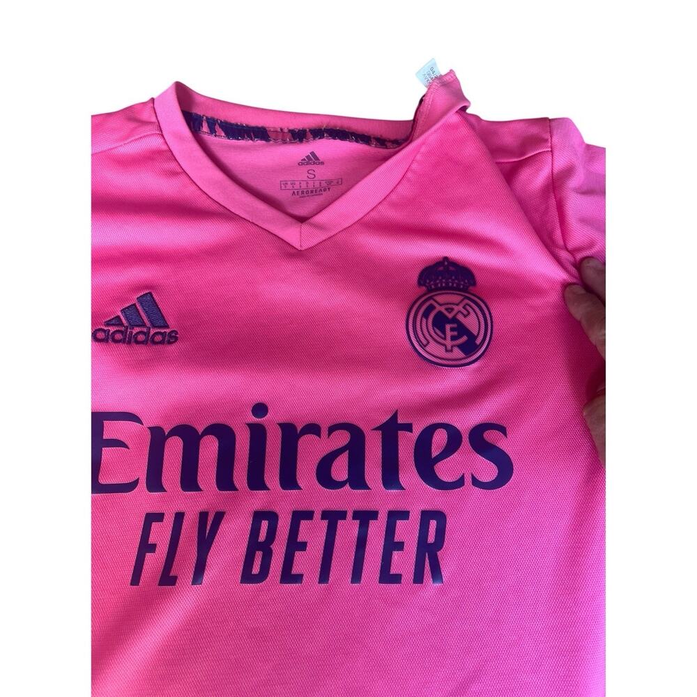 Adidas Men Football Shirt Jersey Real Madrid Away 2020 2021 Pink Size Small - Picture 7 of 8
